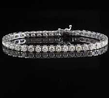 7.60Ct Round Cut Lab Created Diamond 14k White Gold Plated Women Tennis Bracelet for sale  Shipping to South Africa