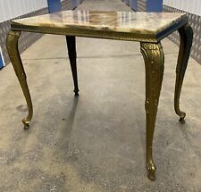 Fine 1950’s Art Moderne Gilt Metal Onyx Coffee Table W50cm x D30cm x H43cm for sale  Shipping to South Africa