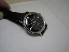 RELÓGIO OMEGA SEAMASTER DE VILLE DATA AUTOMÁTICA MOSTRADOR PRETO AÇO INOXIDÁVEL 1967 comprar usado  Enviando para Brazil