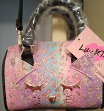 Betsey Johnson Luv Betsey Harley Top Handle Mini Barrel Crossbody Cat Face Multi for sale  Shipping to South Africa