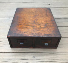 Antique 2 Drawer Oak Library Card Catalog, Solid Construction w/ Great Patina!, used for sale  Somers