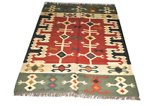 Tapete turco Kilim Dhurrie tapete de lã de juta tapete de área afegão tecido à mão tapete vintage comprar usado  Enviando para Brazil