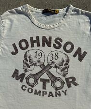 Johnson Motor Company Skull & Crossbone Vintage Style Car Auto Promo T-Shirt L, used for sale  Shipping to South Africa