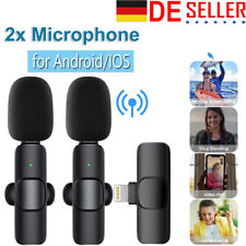 2X Bezprzewodowy mikrofon Lavalier Mini mikrofon wtykowy Telefon komórkowy - transmisja na żywo Android / iOS na sprzedaż  Wysyłka do Poland
