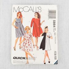 Vestido vintage década de 1990 McCall's 5864 padrão de costura linha A Misses tamanho 18-20-22-24 comprar usado  Enviando para Brazil
