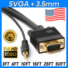 Vga 3.5mm cable for sale  Shipping to Ireland