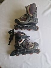 Grey Mens Salomon Dr 70 Inline Roller Skates Blades in Size 9 BROKEN READ DESCRI, used for sale  Shipping to South Africa