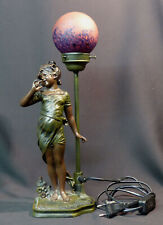A belle lampe style 1900 44cm figurine statuette éclairage ambiance rouge chic   d'occasion  Expédié en Belgium