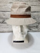 Gorra vintage sombrero cubo fácil de enrollar pesca beige aplastable talla M algodón polietileno segunda mano  Embacar hacia Argentina
