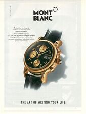 Relógio Mont Blanc Meisterstuck cronógrafo publicidade 1999 original 1 página, usado comprar usado  Enviando para Brazil