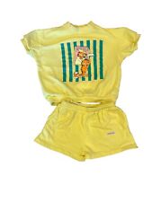 Juego de pantalones cortos de camisa Garfield 1978 amarillo unido característica sindicato ¡BONITO! segunda mano  Embacar hacia Argentina