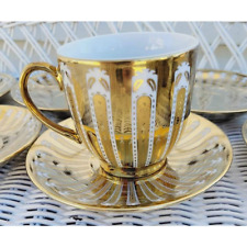 ONE Antique Bone China Ornate Gold Demitasse Espresso Tea Cup + Saucer Unbranded, used for sale  Shipping to South Africa
