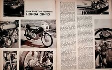 1964 Honda CR-110 - 2-Page Vintage Motorcycle Article for sale  Shipping to Canada