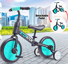 Estabilizadores de bicicleta de equilíbrio infantil 12" polegadas 2 em 1 push trike criança + alça NOVO comprar usado  Enviando para Brazil