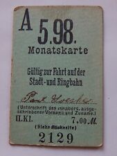 Antike fahrkarte monatskarte gebraucht kaufen  Erfurt