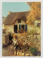 Cartão postal de casa de colmo na Baixa Bretanha Ile aux Moines França não publicado comprar usado  Enviando para Brazil