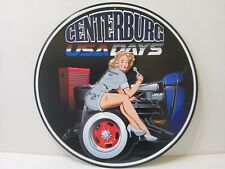 Pinup Girl Auto Repair Raised Centerburg USA Days Ohio Tin Sign Tire Paperweight for sale  Shipping to South Africa