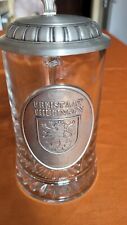 Bierkrug glas zinndeckel gebraucht kaufen  Seefeld