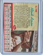 Used, 1962 Post Cereal Baseball #149 Hank Aaron (stain, crease) -Hand Cut- F-G for sale  Shipping to South Africa