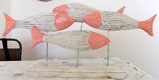Decoração Escultura Peixe Rosa Branco cm50x26 Móveis do Mar Peixe Piranha Marinha comprar usado  Enviando para Brazil