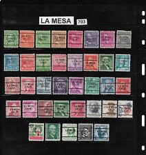 CA Precancelaciones: La Mesa Tipo 703; Emisiones Años 1920-1960; 37 Diferentes segunda mano  Embacar hacia Argentina