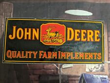 Used, LARGE VINTAGE 1934 JOHN DEERE TRACTORS DEALERSHIP PORCELAIN FARM METAL SIGN for sale  USA