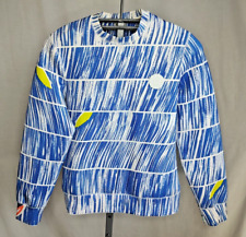 Camiseta Pulôver Masculina Kenzo Neoprene Pequena Azul Listras Brancas Ondas Estampa Total, usado comprar usado  Enviando para Brazil