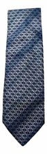 Usado, Auténtica corbata de seda Gucci con monograma azul marino/plateada - Hecha en Italia - Excelente segunda mano  Embacar hacia Argentina