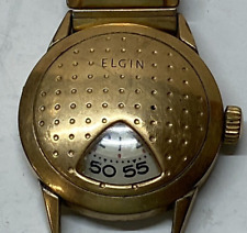 Vintage Elgin "Forma de Bola de Golfe", Relógio de Pulso Masculino, Rotação Hora e Minuto, 17 J comprar usado  Enviando para Brazil