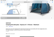decathlon apernez 4.1 family tent for sale  Shipping to South Africa