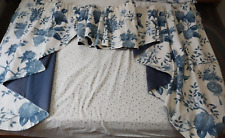Waverly Custom Valance-L'Orient-Gorgeous Blue on White-184" wide-Cotton-Lined for sale  Shipping to South Africa
