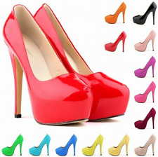 Usado, Sapatos de festa sexy plataforma alta femininos couro envernizado salto alto sapatos rasos comprar usado  Enviando para Brazil