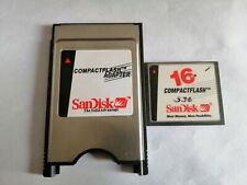 CompactFlash 16 MB CF con adaptador de tarjeta flash compacto tarjeta SanDisk 16M PC PC PCMCIA segunda mano  Embacar hacia Mexico