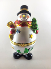Snowman trinket porcelain for sale  Geronimo