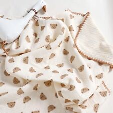 New Sell Cotton Newborn Blanket Breathable Baby Swaddle Cute Cool Infant Quilt for sale  Shipping to South Africa