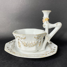 Vintage 1930's MEPOCO Tea Cup Saucer VICTORIAN LADY AND BUTLER Bridegroom JAPAN for sale  Shipping to South Africa