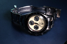 Alpha Paul Newman Daytona mostrador marfim moldura preta relógio cronógrafo manual comprar usado  Enviando para Brazil