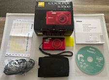 Nikon COOLPIX S3500 20.1MP Digital Camera Red Bundle w Charger SD Card for sale  Shipping to South Africa
