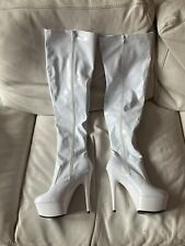 white thigh high boots for sale  LONDON