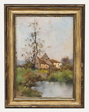 Eugene Galien-Laloue (1854-1941) - Early 20th Century Oil, Riverside Cottage for sale  Shipping to South Africa