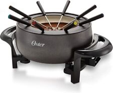 Oster FPSTFN7700WTECO Black Plug in DuraCeramic 3 Capacity Titanium Fondue Set, used for sale  Shipping to South Africa