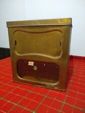 Used, Vintage Large Square Metal Cracker Biscuit Tin Box With Window  for sale  Shipping to South Africa