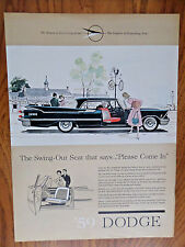 1959 Dodge Ad The Swing-Out Swivel Seat  for sale  Shipping to United Kingdom