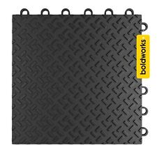 Tapete intertravado para piso de garagem azulejos padrão tijolo 12"x12" pacote com 48 - PRETO comprar usado  Enviando para Brazil