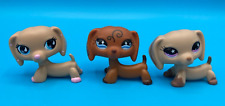 Littlest Pet Shop LPS tan dachshund puppy dog remakes 640 932 pink eyes 909 dots for sale  Shipping to South Africa