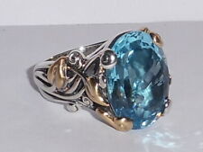 BARBARA BIXBY STERLING SILVER, & 18K GOLD RING WITH BLUE STONE. SIZE 9 for sale  Indianapolis