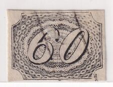 Selos do Brasil - 1844–46 - Inclinado - papel fino - 60R, usado comprar usado  Brasil 