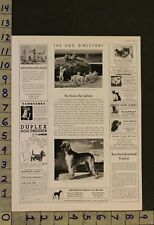 1934  DOG CANINE AFGHAN HOUND BREEDER PUPPY SHOW KENNEL 2-PAGE PHOTO AD RU98 for sale  Shipping to Canada