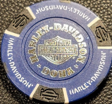 Ficha de pôquer internacional HD DOHA ~ QATAR (azul/preto) Harley Davidson comprar usado  Enviando para Brazil