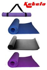 EXTRA THICK 6mm Non-Slip Yoga Mat Exercise blue&purple 173cm x 61cm With Straps! for sale  Shipping to South Africa